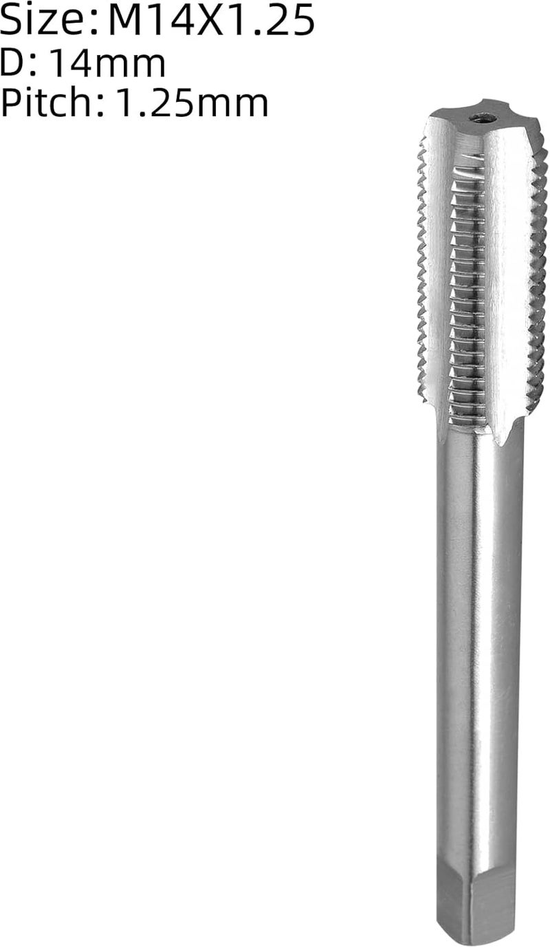Burkit M14 X 1.25 Tap and Die Set, M14 x 1.25 Machine Thread Tap and Round Die Right Hand - Image 2